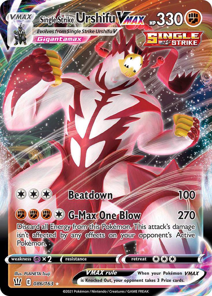 Single Strike Urshifu VMAX — Battle Styles #086 / 163