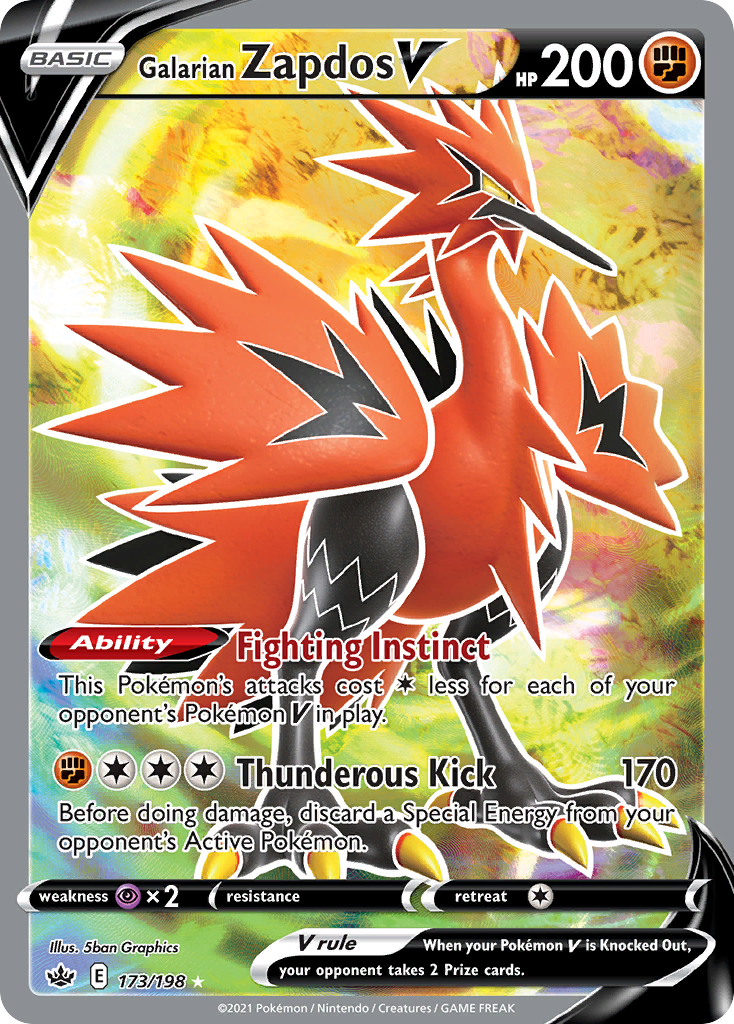 Galarian Zapdos V — Chilling Reign #173 / 198