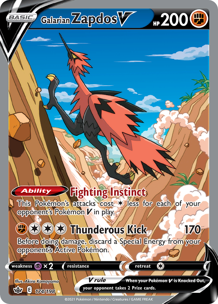 Galarian Zapdos V — Chilling Reign #174 / 198