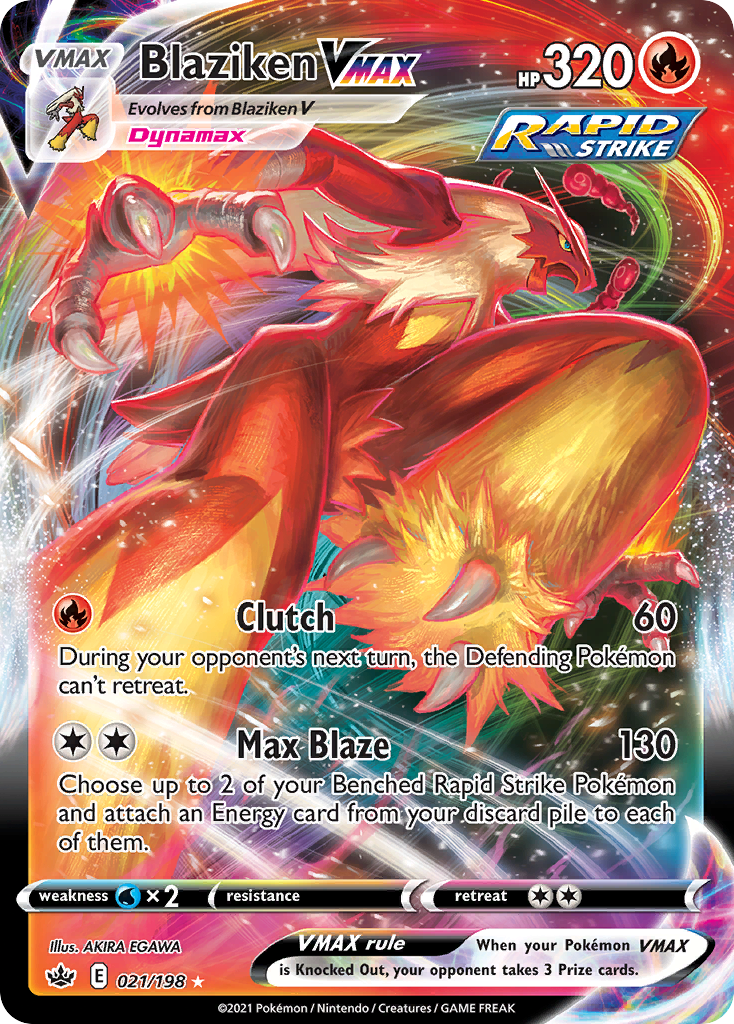 Blaziken VMAX — Chilling Reign #021 / 198