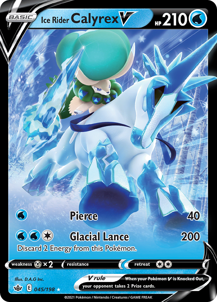 Ice Rider Calyrex V — Chilling Reign #045 / 198