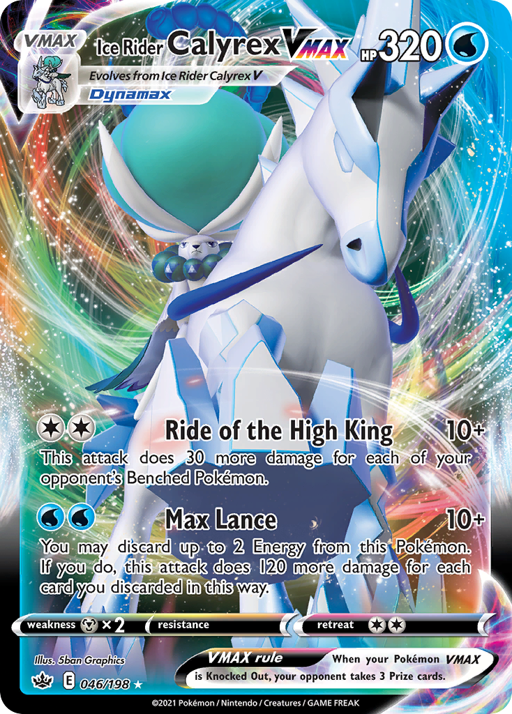 Ice Rider Calyrex VMAX — Chilling Reign #046 / 198