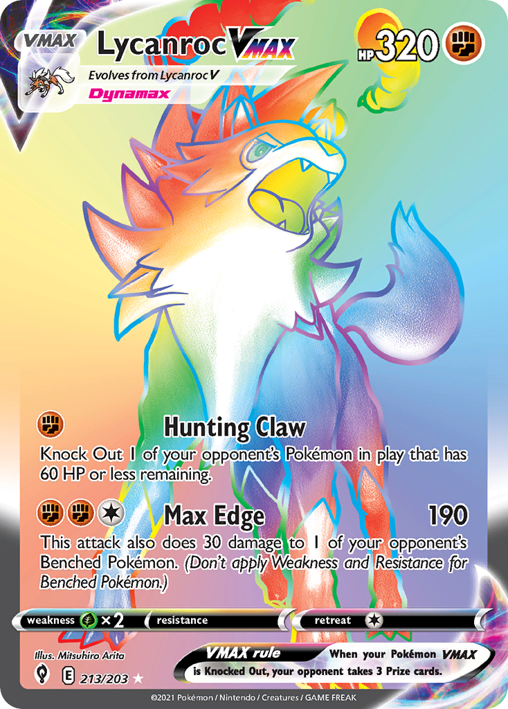 Lycanroc VMAX — Evolving Skies #213 / 203