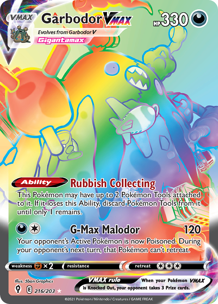 Garbodor VMAX — Evolving Skies #216 / 203