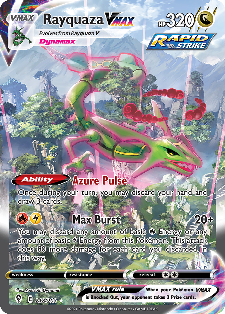 Rayquaza VMAX — Evolving Skies #218 / 203