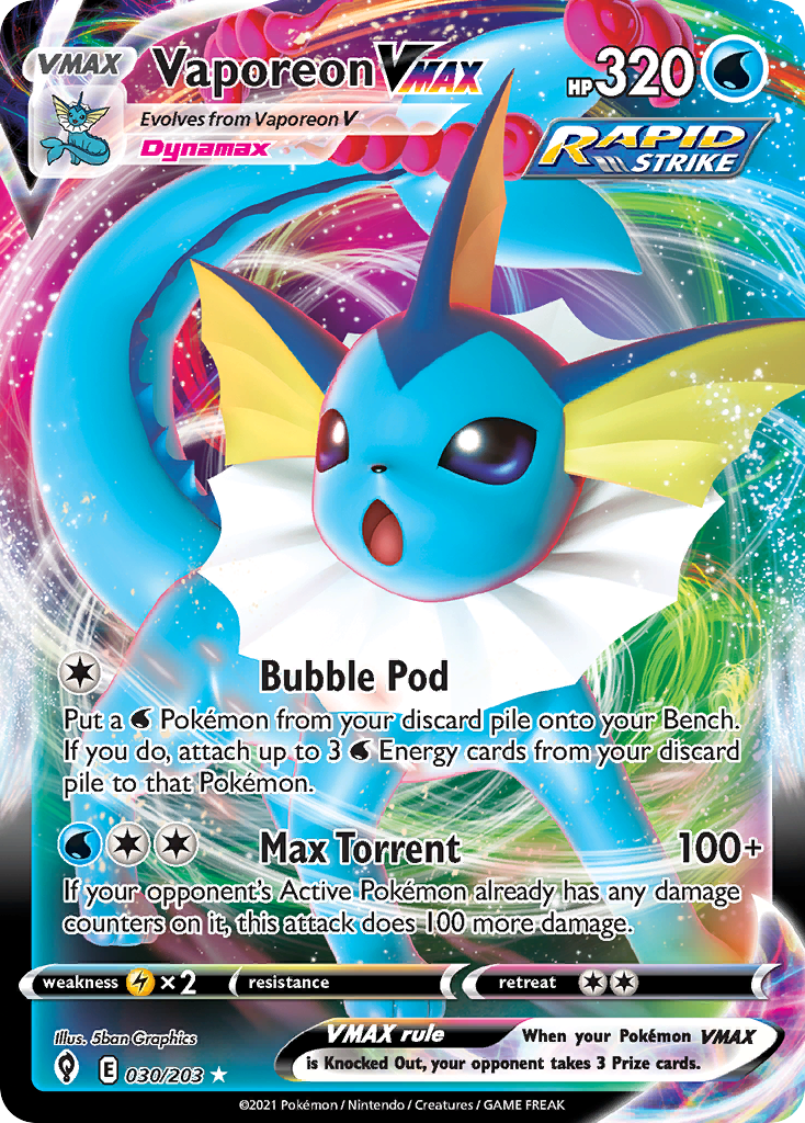 Vaporeon VMAX — Evolving Skies #030 / 203