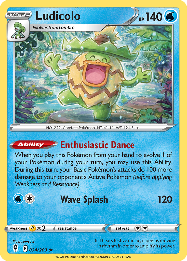 Ludicolo — Evolving Skies #034 / 203
