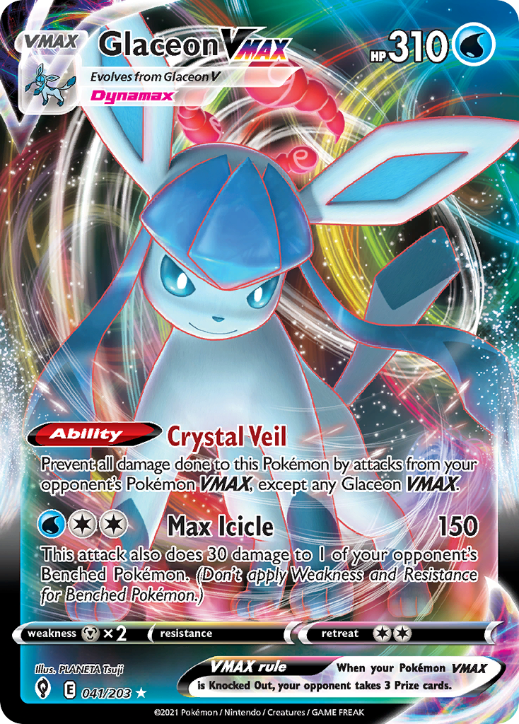 Glaceon VMAX — Evolving Skies #041 / 203