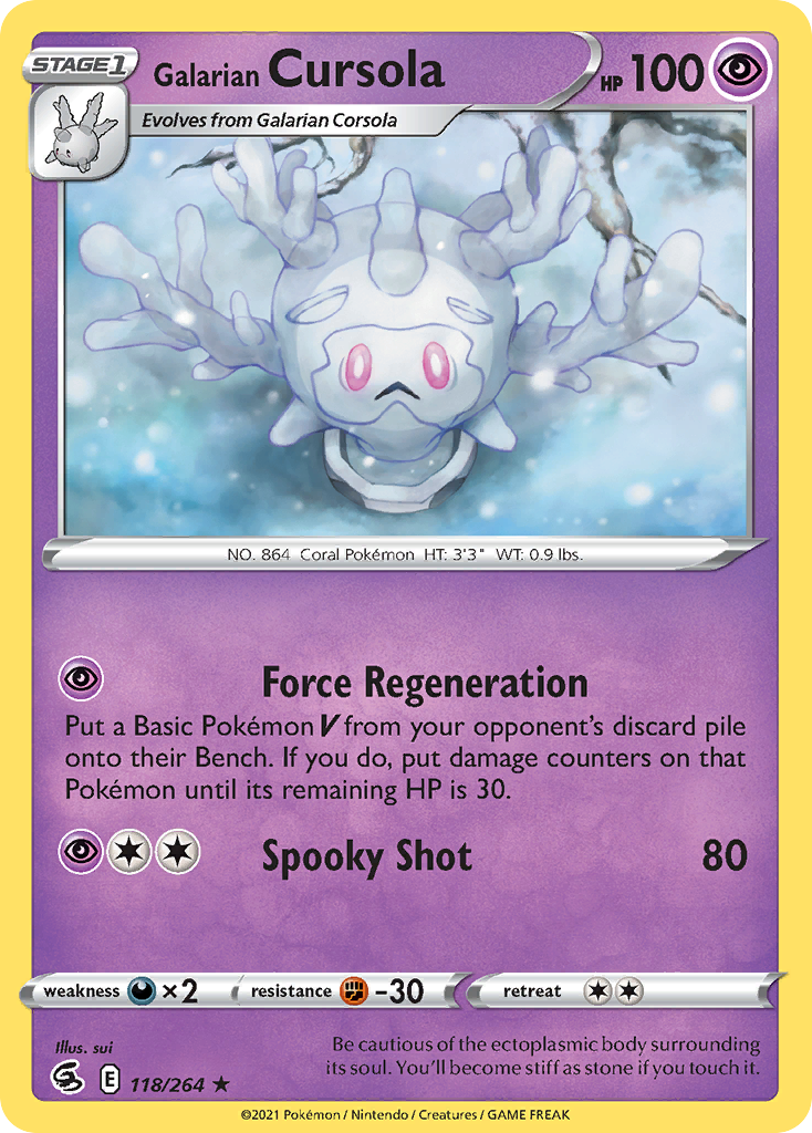 Galarian Cursola — Fusion Strike #118 / 264