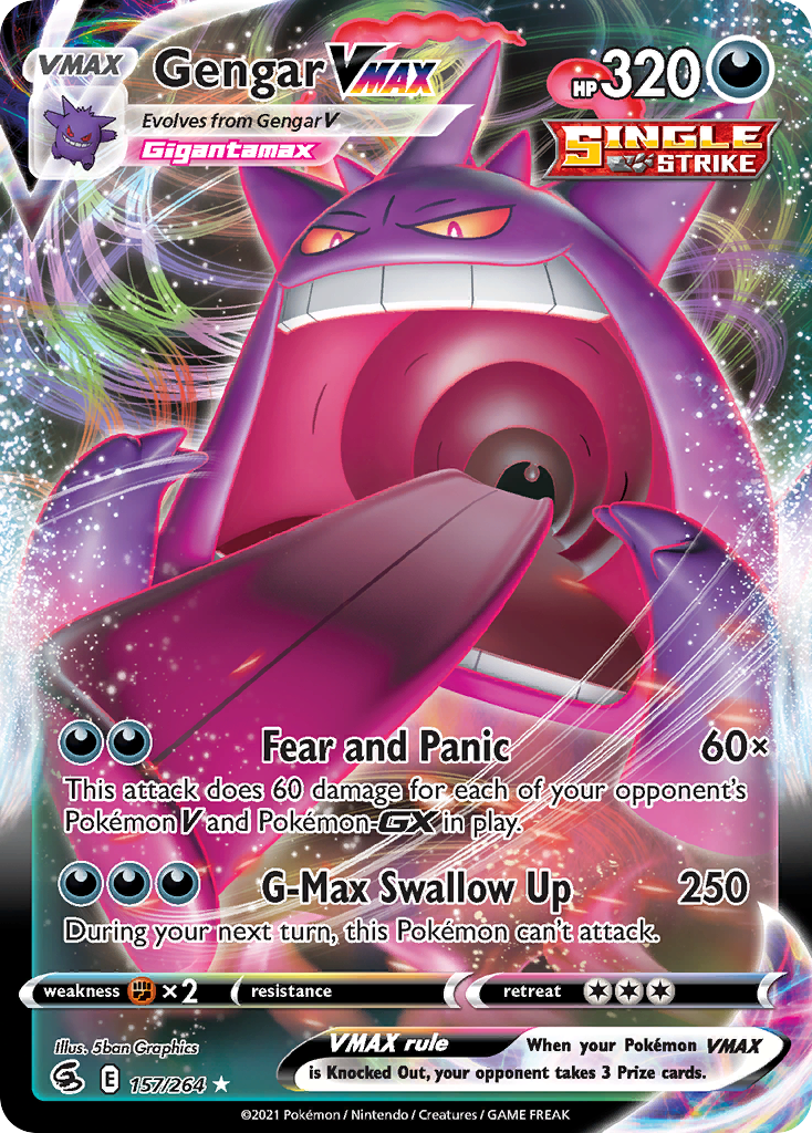 Gengar VMAX — Fusion Strike #157 / 264