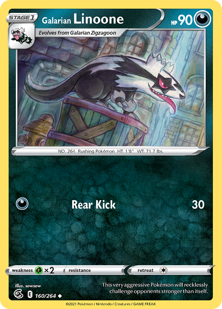 Galarian Linoone — Fusion Strike #160 / 264