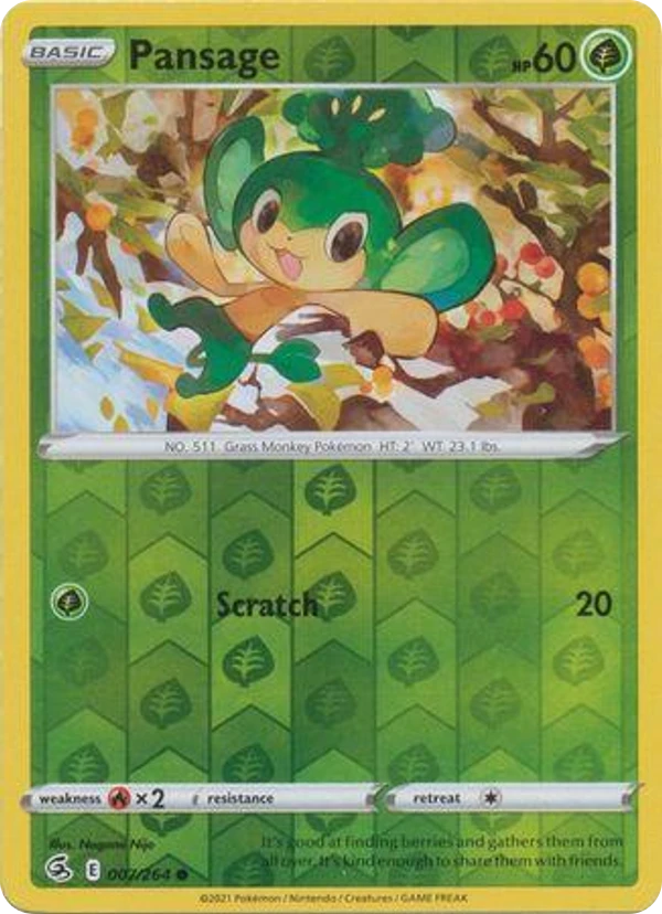 Pansage — Fusion Strike #007 / 264