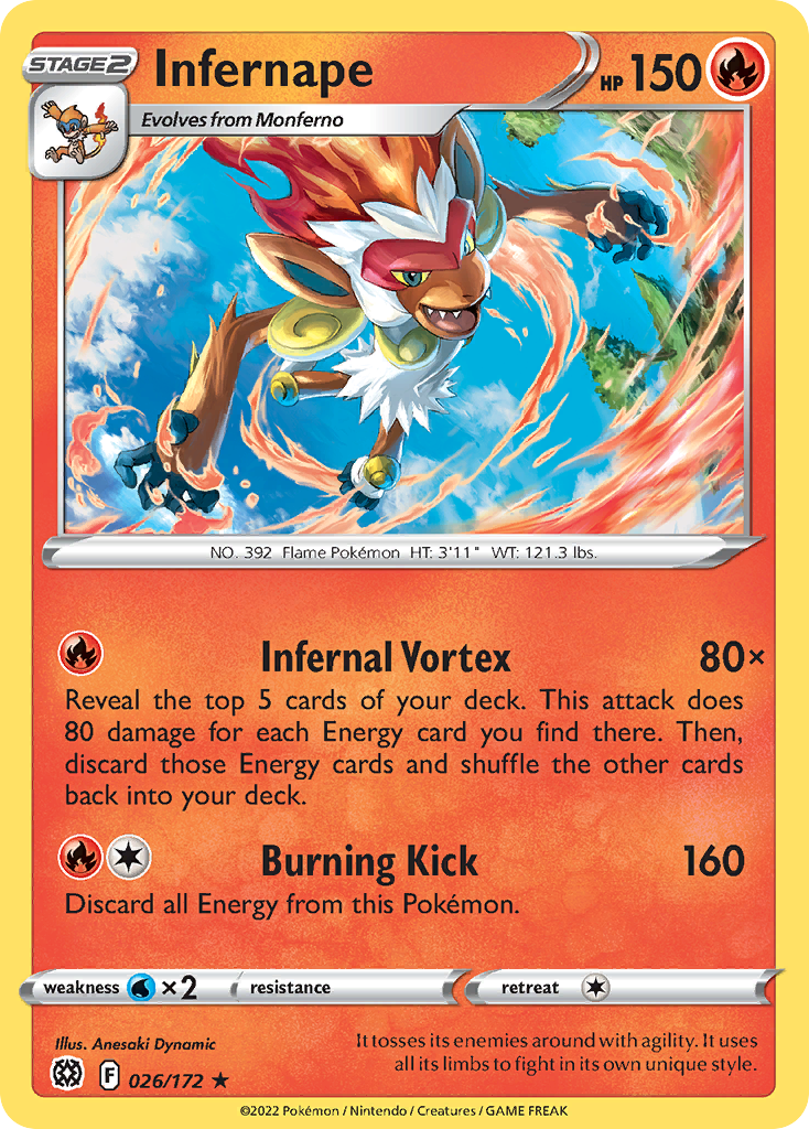 Infernape — Brilliant Stars #026 / 172