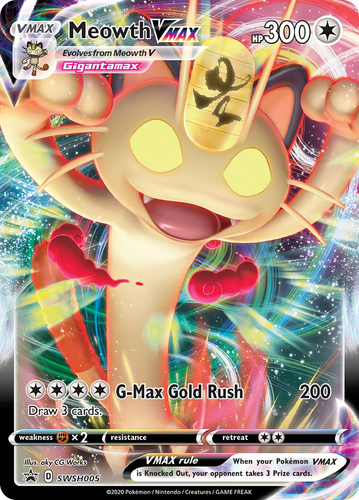 Meowth VMAX — SWSH Black Star Promos #005 / 307