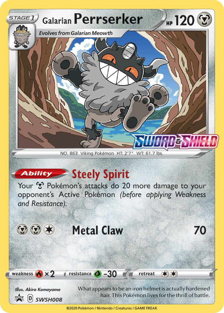 Galarian Perrserker — SWSH Black Star Promos #008 / 307