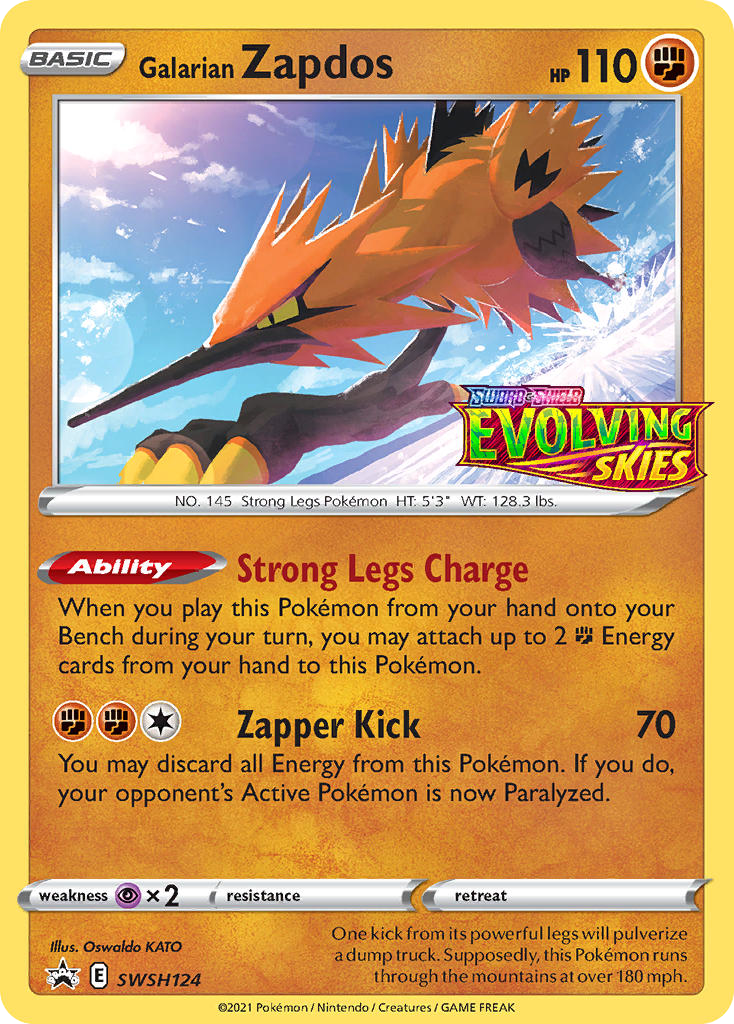 Galarian Zapdos — SWSH Black Star Promos #124 / 307
