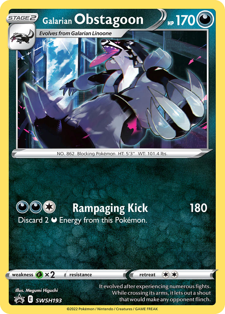 Galarian Obstagoon — SWSH Black Star Promos #193 / 307