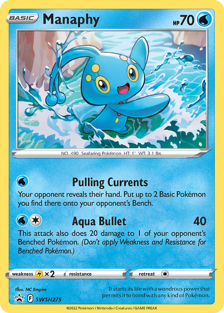 Manaphy — SWSH Black Star Promos #275 / 307
