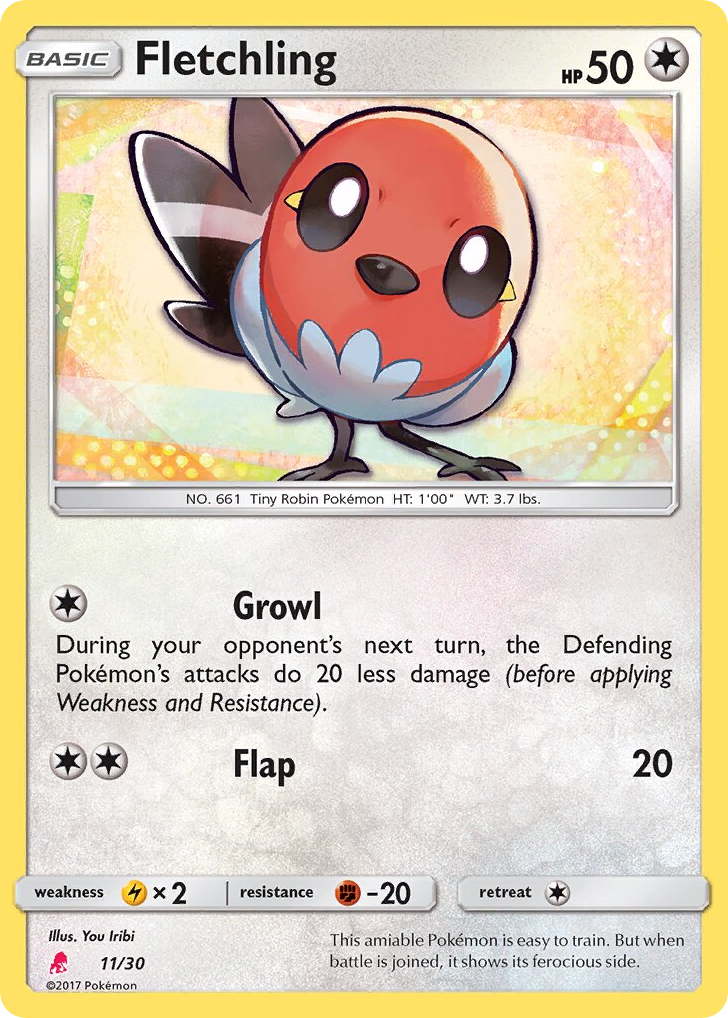 Fletchling — SM Trainer Kit Lycanroc #011 / 30