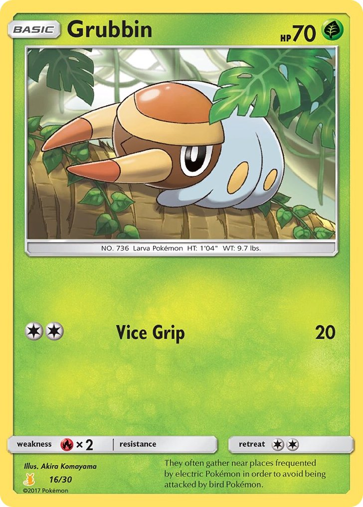 Grubbin — SM Trainer Kit Alolan Raichu #016 / 30