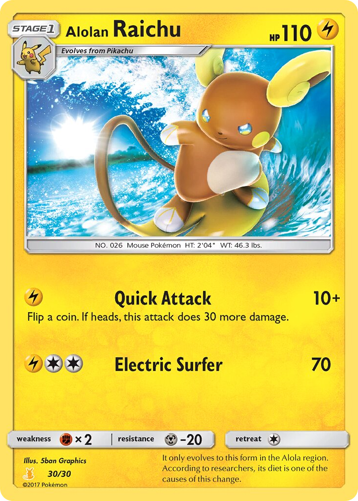 Alolan Raichu — SM Trainer Kit Alolan Raichu #030 / 30