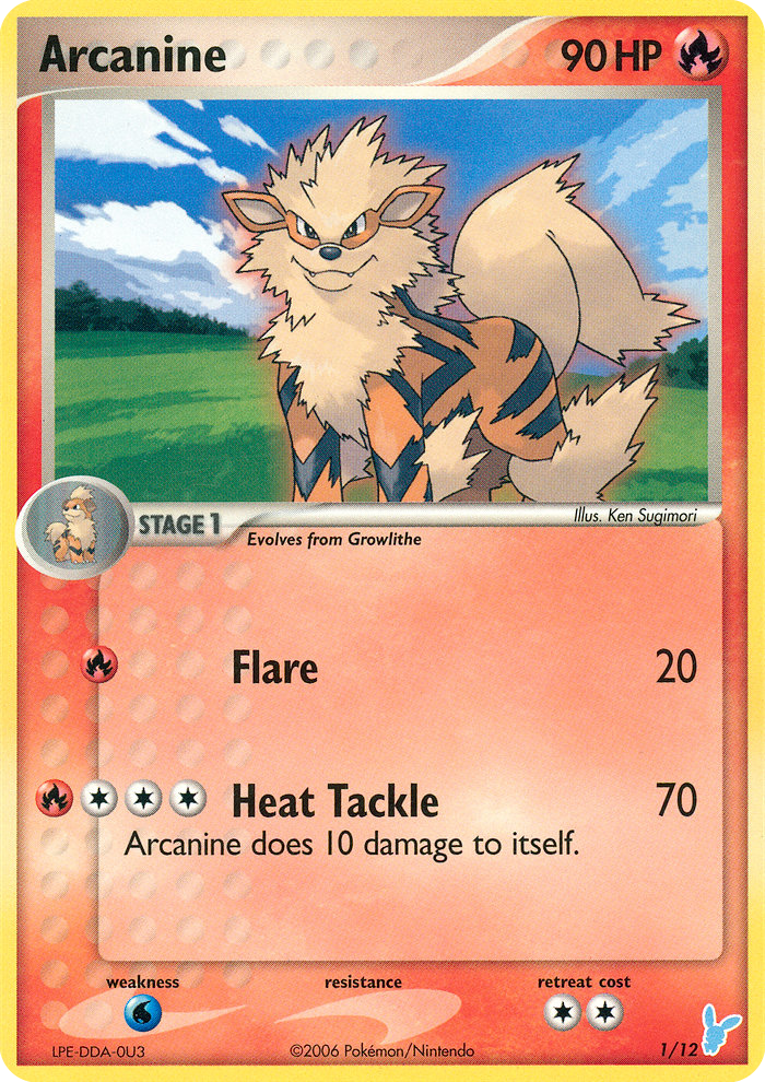 Arcanine — EX Trainer Kit 2 Minun #001 / 12