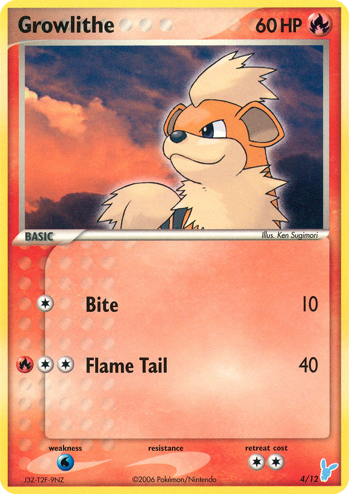 Growlithe — EX Trainer Kit 2 Minun #004 / 12