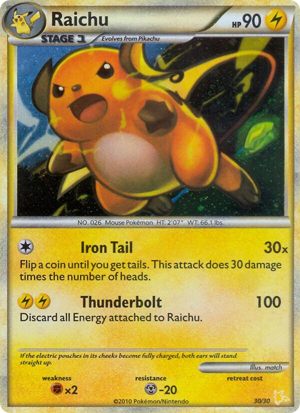 Raichu — HGSS Trainer Kit Raichu #030 / 30