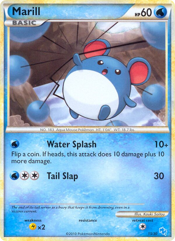Marill — HGSS Trainer Kit Gyarados #015 / 30