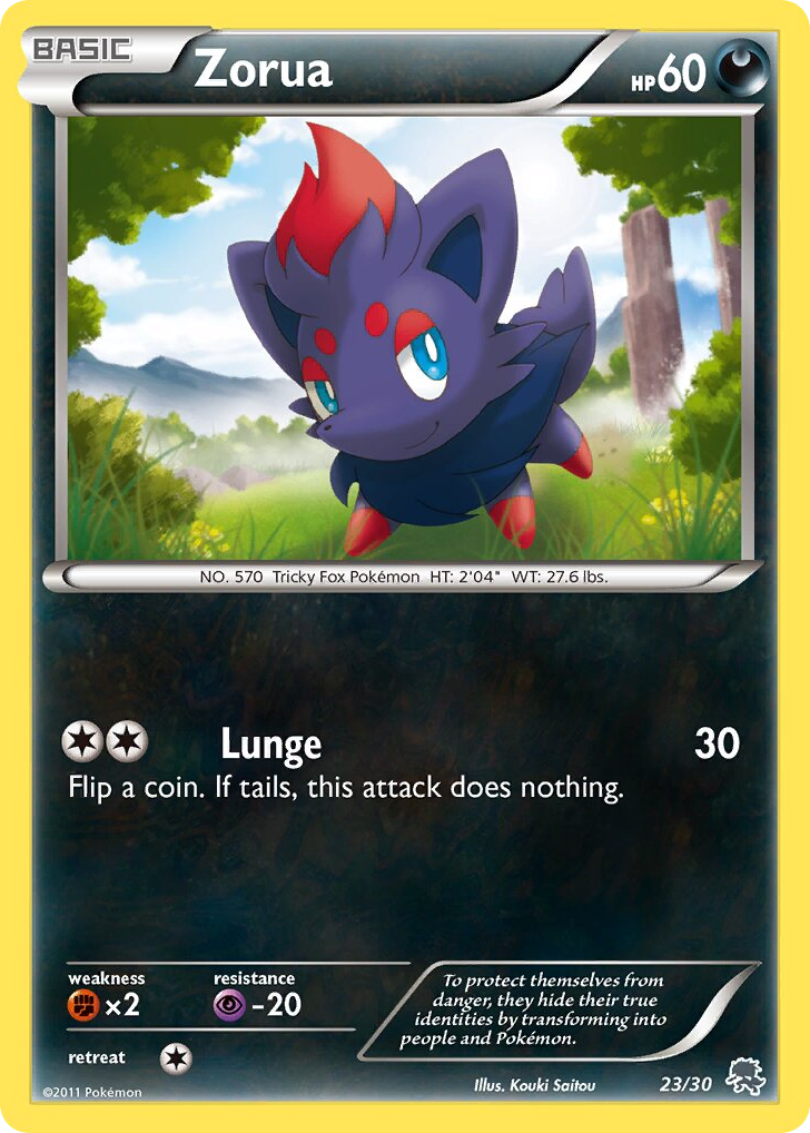 Zorua — BW Trainer Kit Zoroark #023 / 30