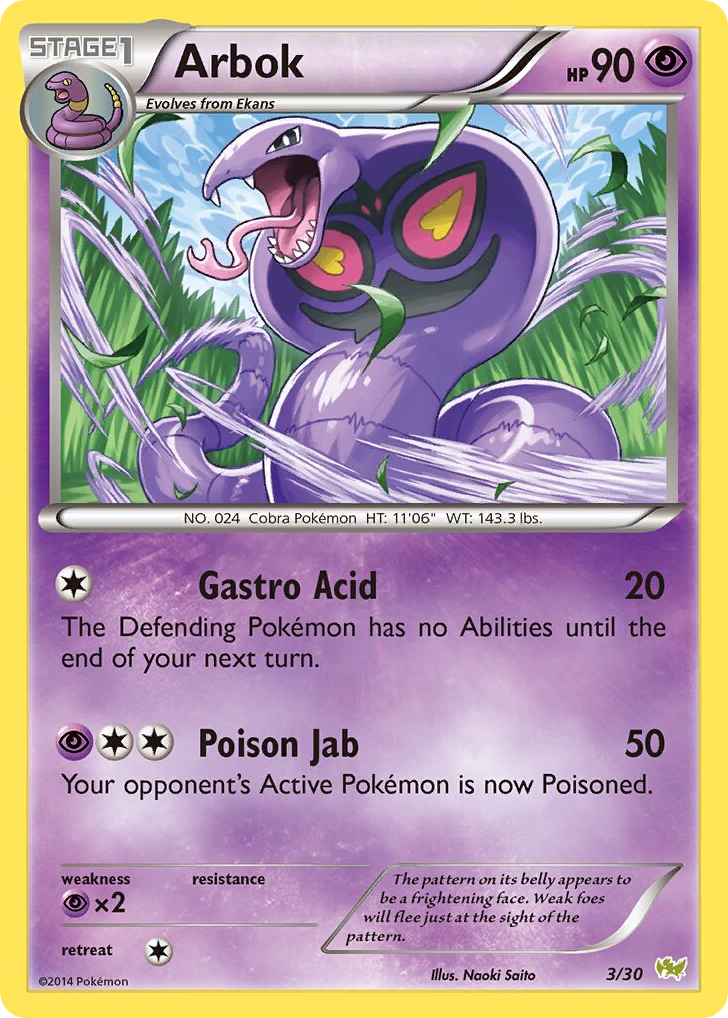 Arbok — XY Trainer Kit Noivern #003 / 30