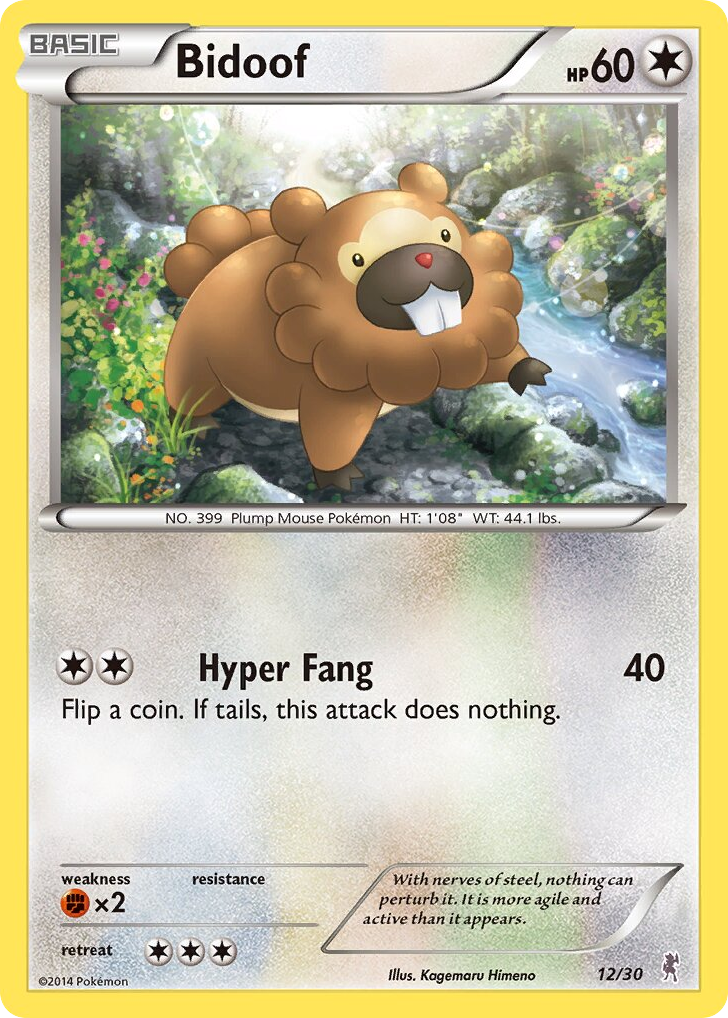Bidoof — XY Trainer Kit Bisharp #012 / 30