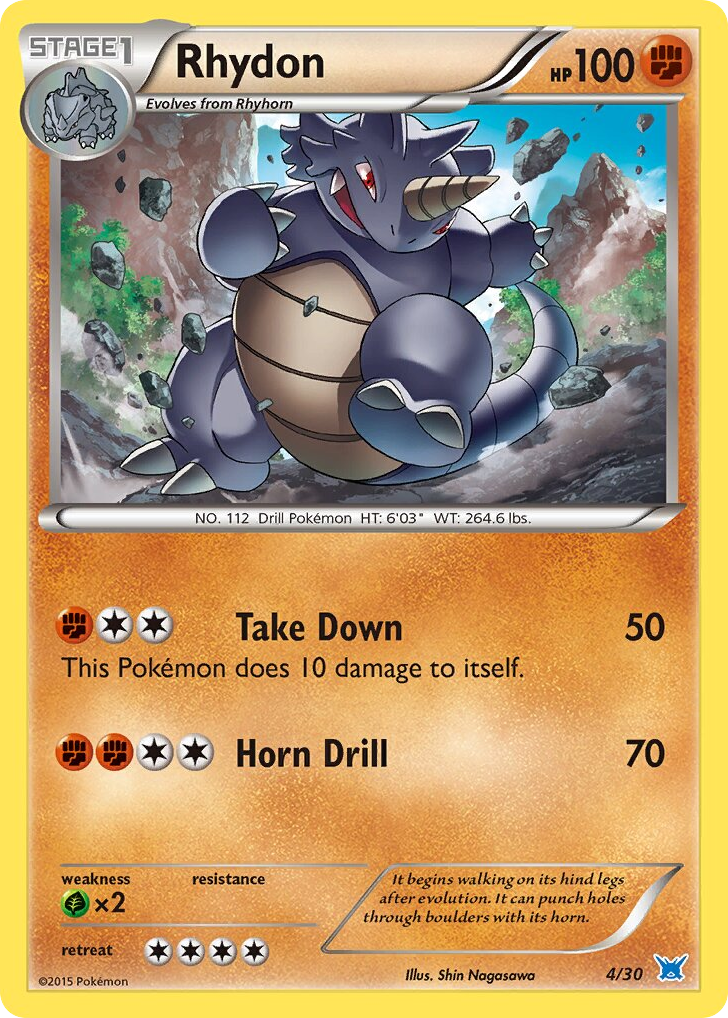 Rhydon — XY Trainer Kit Latios #004 / 30