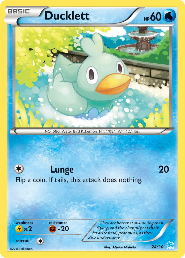 Ducklett — XY Trainer Kit Suicune #024 / 30