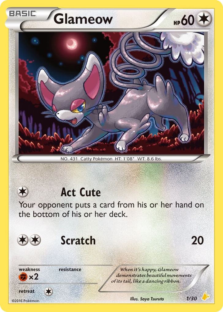 Glameow — XY Trainer Kit Pikachu Libre #001 / 30