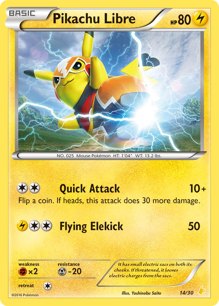 Pikachu Libre — XY Trainer Kit Pikachu Libre #014 / 30