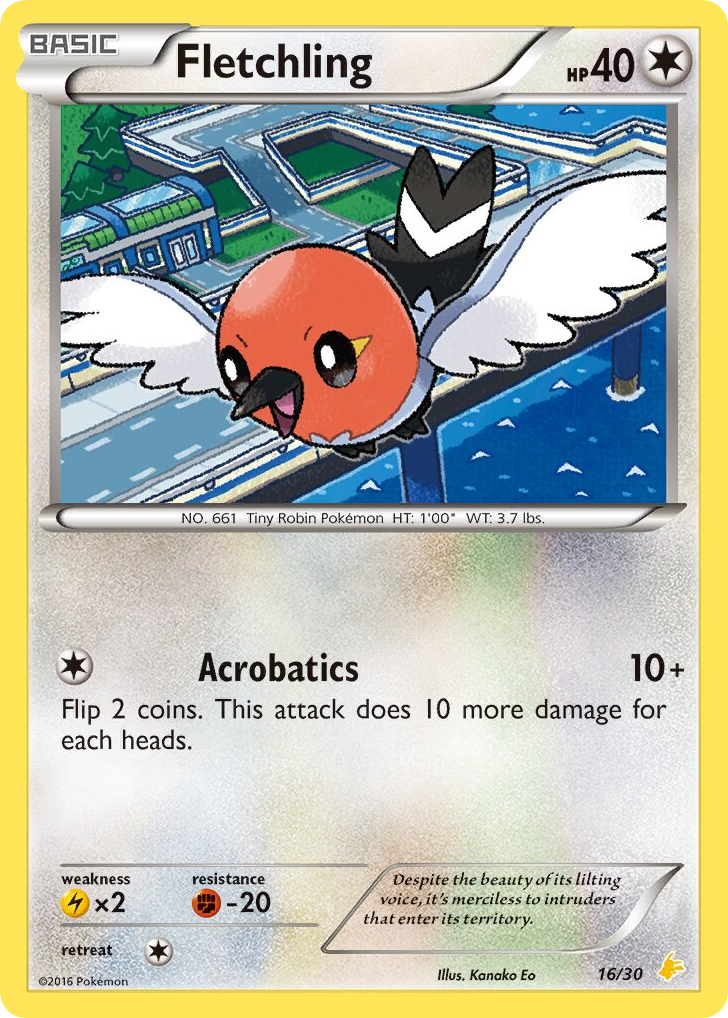 Fletchling — XY Trainer Kit Pikachu Libre #016 / 30