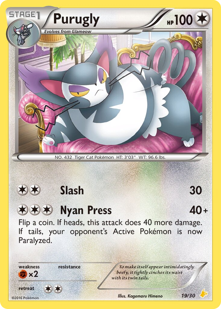 Purugly — XY Trainer Kit Pikachu Libre #019 / 30