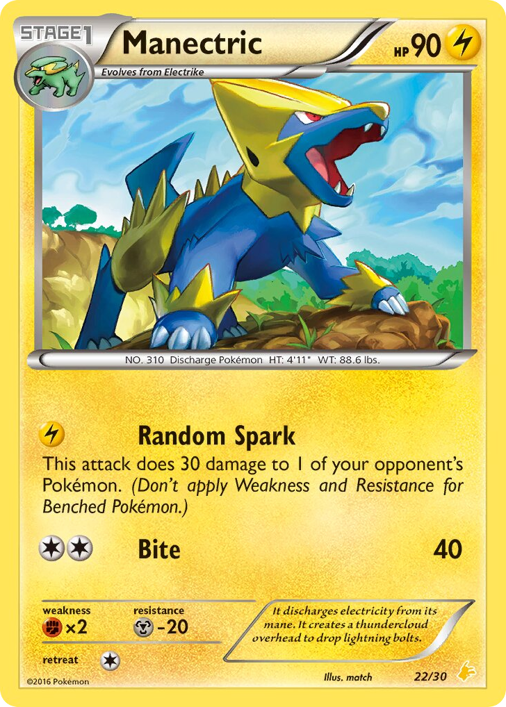 Manectric — XY Trainer Kit Pikachu Libre #022 / 30