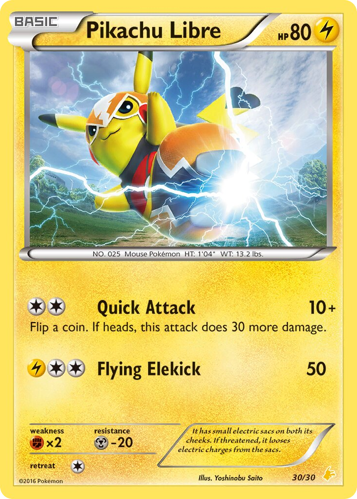 Pikachu Libre — XY Trainer Kit Pikachu Libre #030 / 30