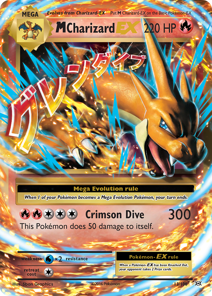 M Charizard-EX — Evolutions #013 / 108