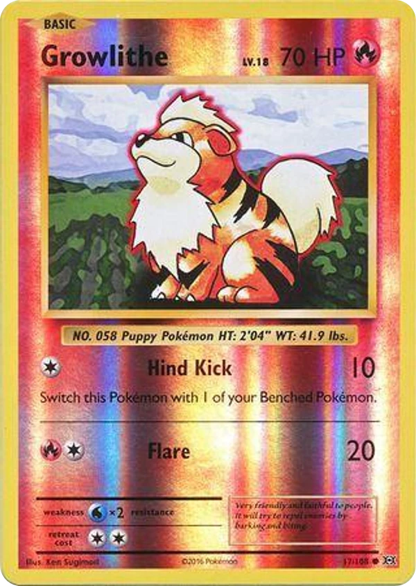 Growlithe — Evolutions #017 / 108