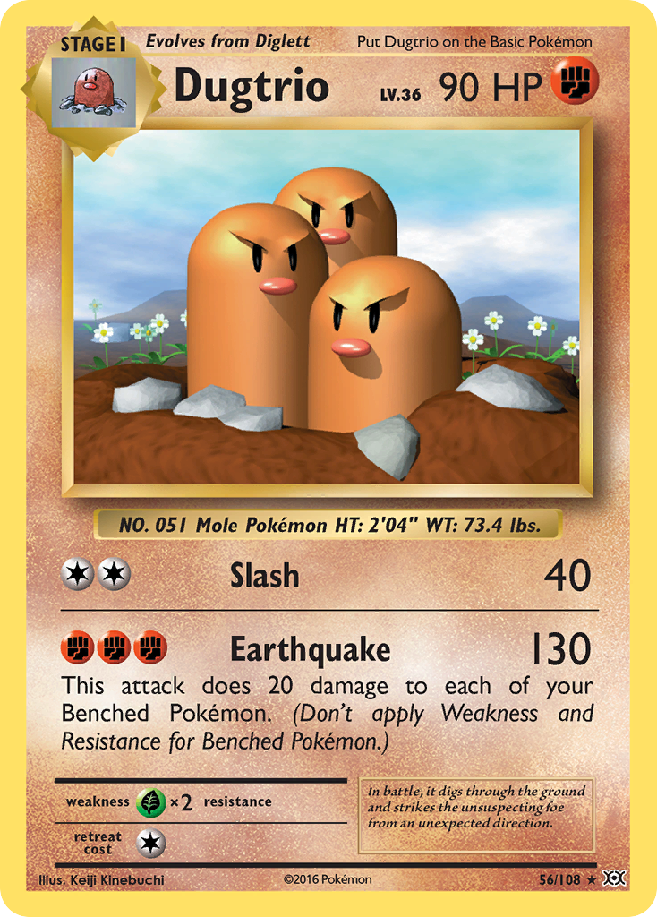 Dugtrio — Evolutions #056 / 108