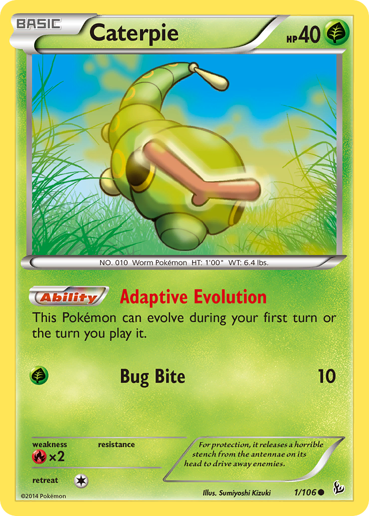 Caterpie — Flashfire #001 / 106