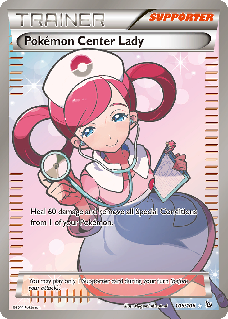 Pokémon Center Lady — Flashfire #105 / 106