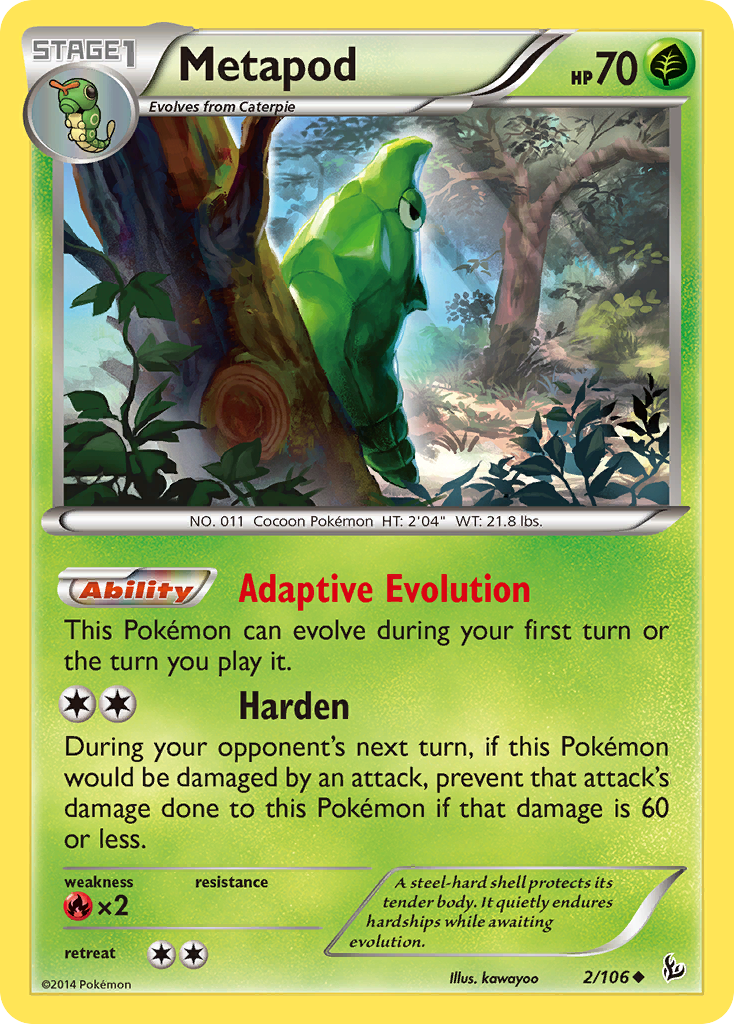 Metapod — Flashfire #002 / 106