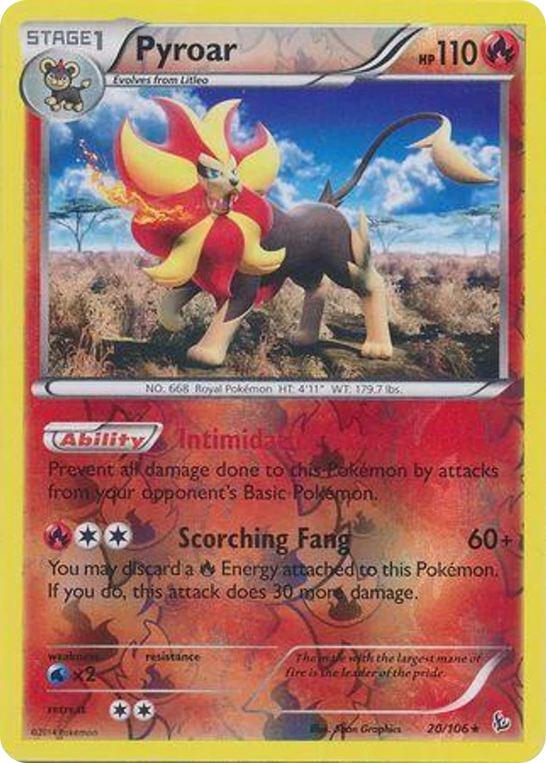 Pyroar — Flashfire #020 / 106