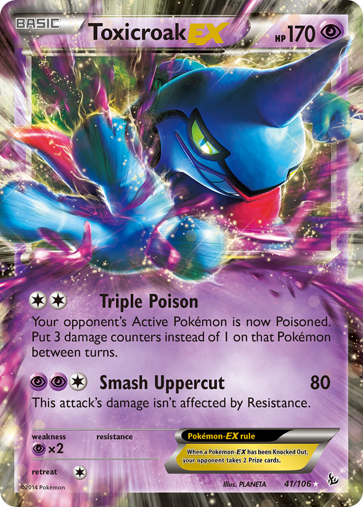 Toxicroak-EX — Flashfire #041 / 106