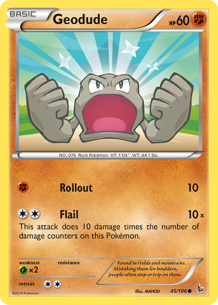 Geodude — Flashfire #045 / 106