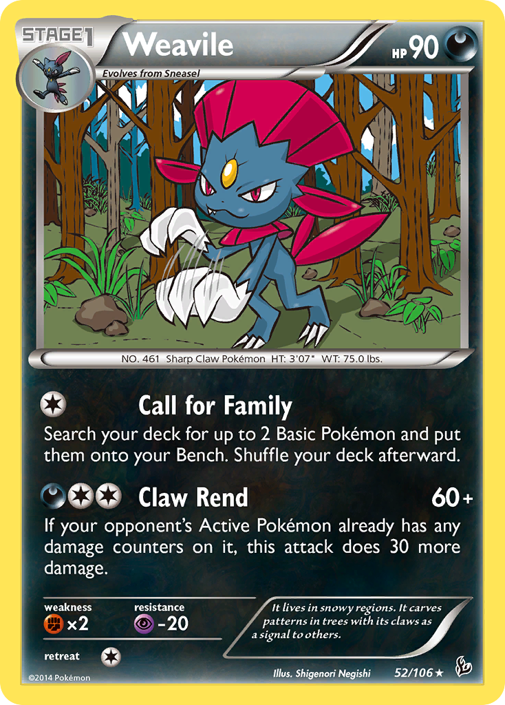 Weavile — Flashfire #052 / 106
